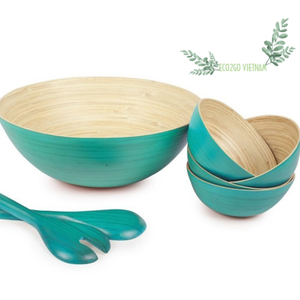 Vente en gros de bol filé en bambou du Vietnam/bol filé en bambou naturel/grand bol filé en bambou fabriqué par Eco2go Vietnam - Product Image 4