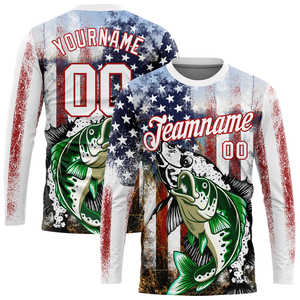 Camiseta de pesca personalizada para hombre, manga larga, ligera, de secado rápido, transpirable, UPF 50 +, protección solar para excursiones al aire libre - Product Image 6