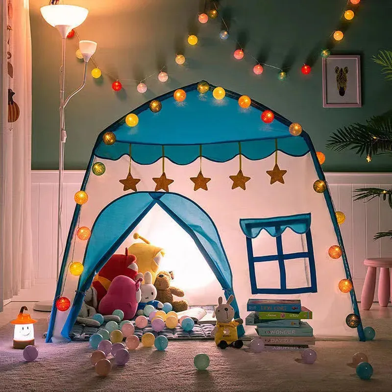 Toptan fiyat romantik çocuk kale çadır açık kapalı kız prenses ev oyun oyuncak çocuklar için çocuk çadırı Sleepover