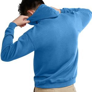 เสื้อสเวตเตอร์ของผู้ชายเสื้อมีฮู้ดผ้าคอตตอนสีพื้นเสื้อสเวตเตอร์ถักแบบเรียบง่ายเสื้อมีฮู้ดลำลองไซส์ใหญ่พิเศษออกแบบโลโก้ได้ตามต้องการ - Product Image 6