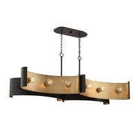 Lustre suspendu en verre en laiton antique durable METAL WAVE, design géométrique moderne, décoration intérieure/extérieure pour Noël