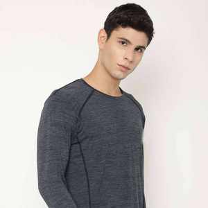 เสื้อรัดรูปแขนยาวของผู้ชายระบายอากาศได้ดีป้องกันแบคทีเรียสำหรับกีฬาออกกำลังกายกีฬาผดผื่นน้ำแห้งเร็ว - Product Image 5