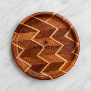 Bandeja DE SERVICIO DE MADERA moderna Venta caliente Ramadán Bandeja decorativa Plato de servicio Asequible Lujo Árabe - Product Image 1