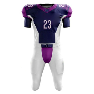 Uniforme de Fútbol Americano de Moda, Manga Corta, Personalizable, 100% Poliéster, Ropa Deportiva para Entrenamiento de Equipos Adultos, Anti-UV, Secado Rápido - Product Image 3