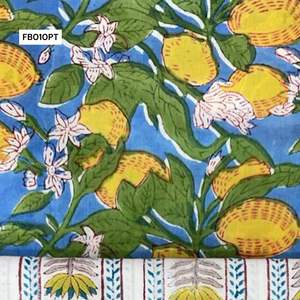 Tela de Algodón Estampada a Mano con Bloques Indios, Estilo Clásico, Estampado Floral, Bloqueador de Luz Total para Moderno - Product Image 2