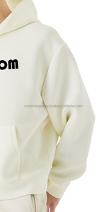 Custom Heavyweight Fleece Cropped <b>Hoodies</b> with No <b>String</b> Design and Drop Shoulder <b>for</b> Streetwear Brands - Product Image 5