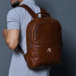Nouveau sac à dos en cuir marron Vintage personnalisé sacs à dos de haute qualité Hipster sac à dos ordinateur portable sacs de voyage cadeaux pour lui elle - Product Image 1