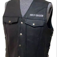 Gilet de moto respirant en cuir polyester/coton 100% authentique, patchs personnalisés, couleur, taille et design sur mesure, haute qualité, hiver, homme