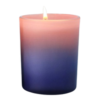 Tempat lilin kaca lapisan mewah Terrazzo dengan tutup logam lilin parafin kustom wadah aroma untuk penggunaan rumah untuk Diwali
