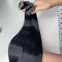 Cheveux humains vierges bruts brésiliens Remy en gros, bouclés à la française/frisés, double trame, pointe plate, extensions à bandes adhésives, I-Tip, haute qualité