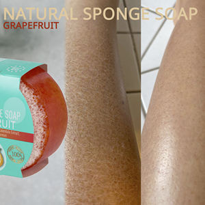 สบู่ก้อนเกรปฟรุตสุดหรู พร้อมฟองน้ำ ช่วยบำรุงผิว ขัดผิว คุณภาพสูง ขายส่ง ผลิตในสหภาพยุโรป - Product Image 4