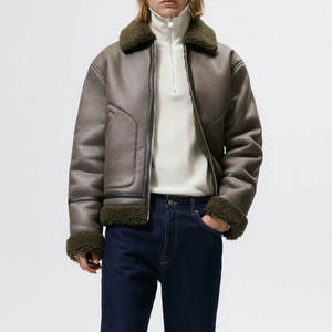 Veste en cuir véritable tendance de haute qualité à prix raisonnable, nouvelle arrivée, en gros, manches longues, imperméable, hiver, devant - Product Image 2