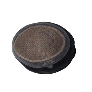 Perruque toupet Miraje Model Taz BD en cheveux humains Remy indiens avec une densité de 100%, vague profonde naturelle et vague corporelle, base en dentelle PU - Product Image 3