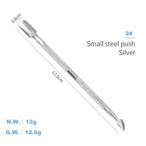 Poussoirs à ongles professionnels Poussoirs à cuticules de haute qualité Poussoirs à ongles à cuticules tranchants avec lime à ongles - Product Image 6