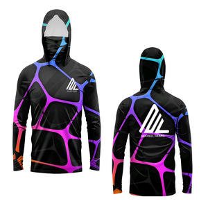 เสื้อตกปลามีฮู้ดสำหรับผู้ชายเสื้อกันลม UPF 50ป้องกันรังสียูวีแขนยาวผ้าทัวร์นาเมนท์แห้งเร็ว - Product Image 4