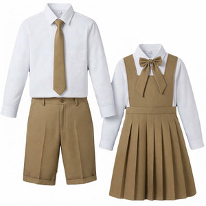 Collection de vêtements scolaires fabriqués en usine pour garçons et filles, en tissu mélangé polyester et avec choix de tailles. - Product Image 1