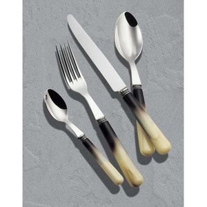 Nuevo Juego de Cubiertos de Acero Inoxidable Plateado Mate con Diseño de Madera y Mango Redondo, Cuchillos, Cucharas y Tenedores - Product Image 6