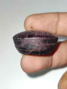 Cabujón de rubí de estrella única, Estrella geométrica de Rubí, matriz de piedras preciosas sueltas, cabujón de rubí de estrella 31-28-16mm, 158,30 quilates, precios bajos de lujo - Product Image 4