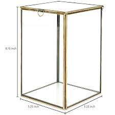 Nouvelle conception métal verre haute qualité boîte poli fini bijoux boîte doré fini à la main métal verre boîte - Product Image 3