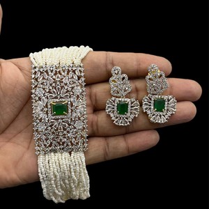 Ngọc lục bảo tự nhiên Ruby và Rose Quartz rạng rỡ cur đá quý tự nhiên đá Vòng cổ Brass Vòng cổ đa màu sắc phụ nữ đồ trang sức - Product Image 1