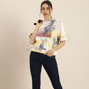 เสื้อยืดคอกลมแขนสั้นผู้หญิงผ้าคอตตอนทรงหลวมใส่สบายระบายอากาศได้ดีใส่ได้ทุกวันสำหรับฤดูร้อน - Product Image 4