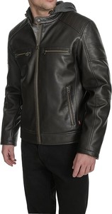 เสื้อแจ็คเก็ตบอมเบอร์หนังปลาแท้สำหรับผู้ชายจาก FITCHECK APPARELS สไตล์วินเทจ คอตั้ง ปิดซิป ระบายอากาศได้ดี มีฮู้ด - Product Image 5