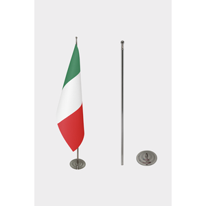 Drapeau officiel d'Italie pour intérieur de voiture 3x5 pieds en nylon polyester soie, impression numérique, mât en aluminium pour l'assurance automobile et l'éducation - Product Image 2
