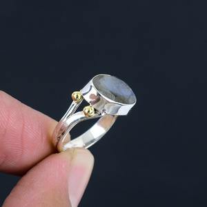 Bague en pierre précieuse Labradorite Bijoux pour femme Bijoux en argent style Boho Argent sterling 925 Bague tendance faite main Cadeau pour elle - Product Image 3