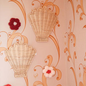 เปลือกหอยสำหรับห้องนอนสถานรับเลี้ยงเด็กทารกแบบแขวนผนังทำจากหวายสำหรับห้องเด็ก - Product Image 5