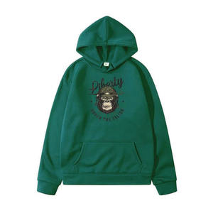 Sudadera de lana holgada grande para hombre, Sudadera con capucha de invierno, sudadera sólida, técnicas bordadas, estilo con cuentas, manga larga - Product Image 2