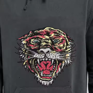 Sweat-shirts à capuche de luxe coupe classique 100% coton molletonné French Terry 300g respirant séchage rapide unisexe streetwear - Product Image 5