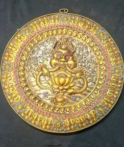 เนปาลโลหะหัตถกรรมประติมากรรมศิลปะโลหะS TuddedศาสนาพุทธMandalaทิเบตทองแดงและของสะสมทองอินเดีย - Product Image 2