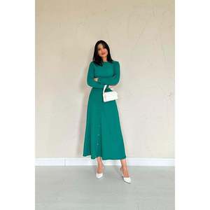 Conjunto de Blusa y Falda Verde con Rayas - Verde - Product Image 1