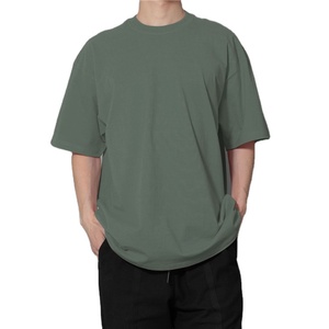 240 g/m² 100% coton épais 11 couleurs impression personnalisée broderie OEM logo uni T-shirt vierge pour hommes - Product Image 2