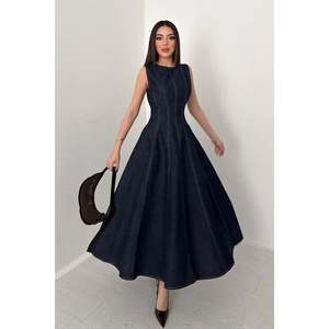 Vestido Godeli de Mezclilla Azul para Mujer, Marca Elisa Fashion - Product Image 1