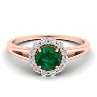 REYES 925 Sterling Silber Moissanit Verlobungsringe Natürlicher Smaragd Edelstein Hochzeitsschmuck zu Großhandelspreisen