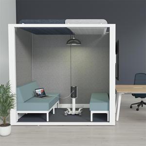 Système de bureau modulaire extensible OMNI <span class=keywords><strong>à</strong></span> 4 postes pour le télémarketing et les bureaux - Product Image 2