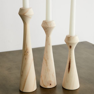 Portavelas de madera de tamaño y forma personalizados de diseño fabuloso portavelas de madera natural de calidad superior a buen precio - Product Image 6