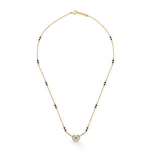 Mangalsutra de Oro y Diamantes Brillantes para Mujer - Joyería Cultural Moderna - Product Image 2
