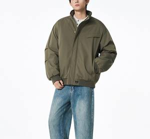 Chaqueta de Invierno para Hombre, Chaqueta Acolchada, Gruesa y Cálida, Ropa de Trabajo, Cuello de Piloto, Chaqueta con Cremallera, Precio de Fábrica en Bangladesh y China - Product Image 3