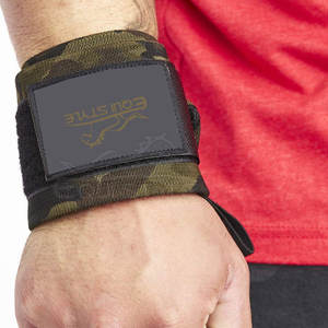 Muñequeras de neopreno con estampado de camuflaje personalizado de alta calidad, ligeras y transpirables para gimnasio, levantamiento de pesas, Fitness, venta al por mayor - Product Image 4