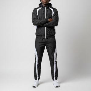 Conjunto Deportivo de 2 Piezas para Hombre, con Logotipo Personalizado, 100% Algodón, Estampado Invernal, Estilo Urbano, Pantalones Deportivos, Ropa Deportiva para Correr y Gimnasio, Resistente al Viento - Product Image 4