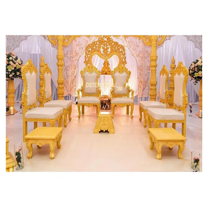 ชุดเก้าอี้ไม้สไตล์ฮินดูสำหรับงานแต่งงานเก้าอี้ mandap สำหรับพิธีแต่งงาน - Product Image 4
