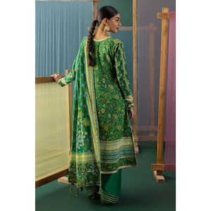 Conjunto de 3 Piezas para Mujer, Traje de Lona Bordado con Gota y Dupatta Estampada CL-62042 - Product Image 3