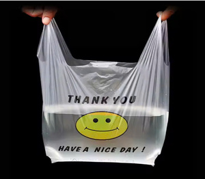 Bolsas de plástico grandes gruesas con logotipo personalizado de Vietnam, bolsa de compras blanca biodegradable, bolsas de camiseta de agradecimiento para tienda de comestibles - Product Image 3