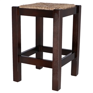 Panca Rustica in Legno WELL HOME con Finitura Noce 32.5x32.5x48.5 cm per Uso Esterno - Product Image 1
