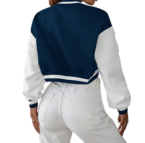Chaqueta Bomber bordada clásica, ropa de calle Premium para estilo Chicago inspirado en Unisex, cuello alto de lona con capucha y letras delanteras - Product Image 2