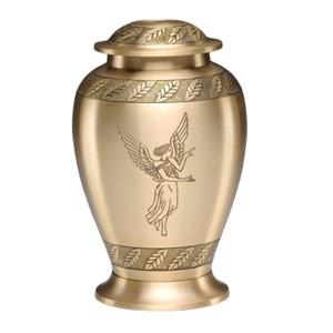 Urnes de crémation pour adultes en laiton de haute qualité avec bande de gravure urnes funéraires en métal fini or pour cendres humaines - Product Image 4