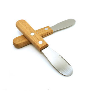 Xyj couteaux à fromage en acier inoxydable, manche en bois d'acacia, spatule de coupe-beurre pour la cuisine, outils à fromage - Product Image 3