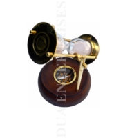 Massiver Messing Sand Timer mit Vintage Holz basis Maritime Sanduhr dekorative Sanduhr mit Kompass.